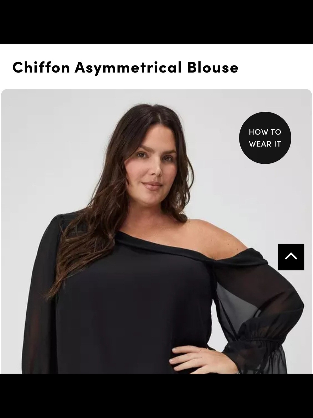 torrid Black Chiffon Asymmetrical Blouse